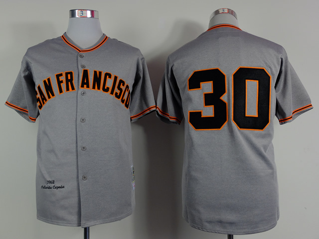 Men San Francisco Giants #30 Cepeda Grey MLB Jerseys->san francisco giants->MLB Jersey